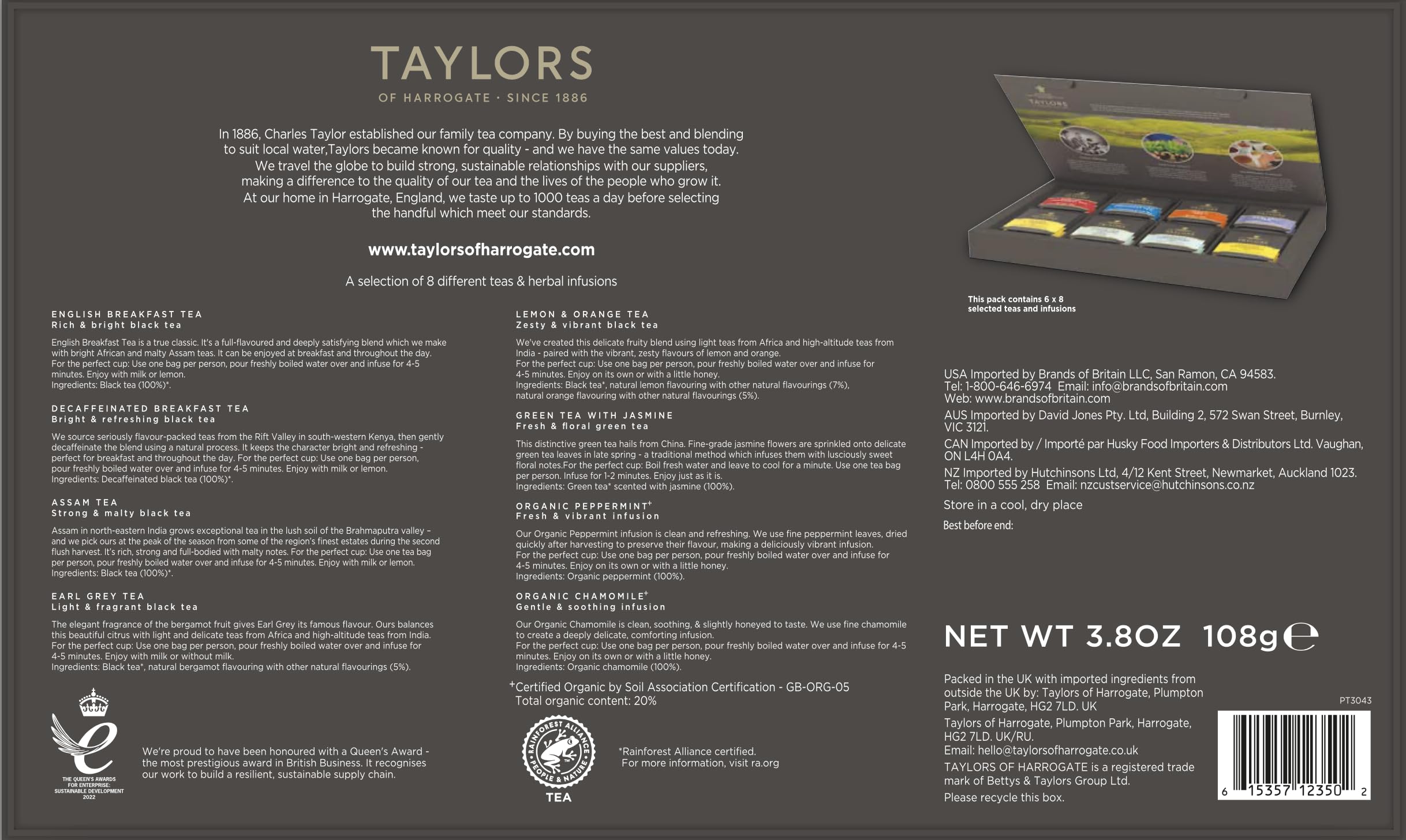 Muestrario de Tés Taylors 2